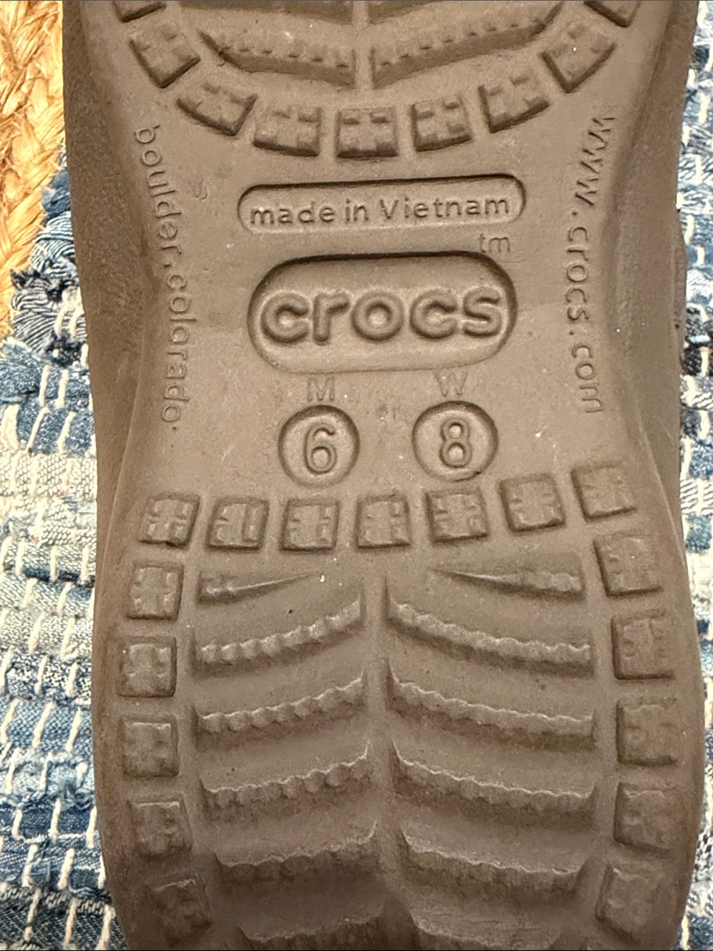 CROCS Brown Classic Flip Thong Sandals - Picture 2 of 2